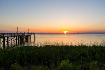 Sunset on Mobile Bay, Alabama 