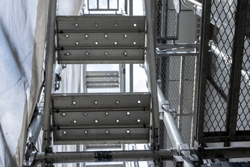 Image of steel scaffolding at a construction site
