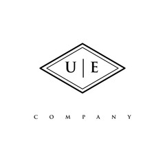 initial UE logo design vector