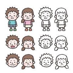 男の子と女の子のイラスト