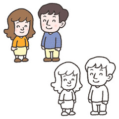 男性と女性のイラスト