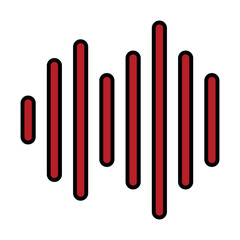 audio graph using soft color and filled line style