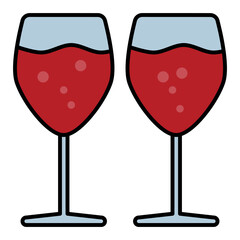 drink using soft color and filled line style