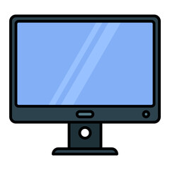 monitor using soft color and filled line style