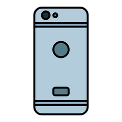 smartphone using soft color and filled line style