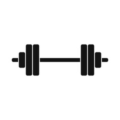 Barbell gym work out icon. Fitness sign and symbol vector illustration