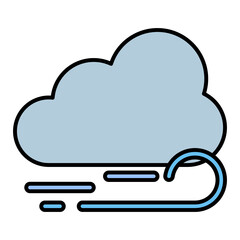 windy cloud weather using soft color and filled line style