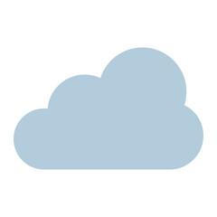 cloud weather using soft color and flat style