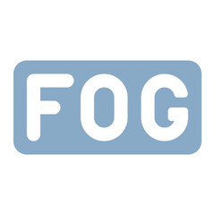 a sign of foggy environment using soft color and flat style