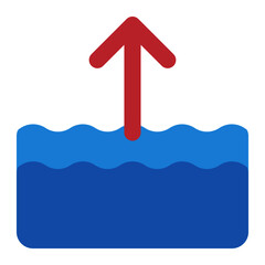 flood getting higher using soft color and flat style