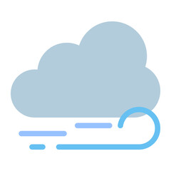 Fototapeta premium windy cloud weather using soft color and flat style