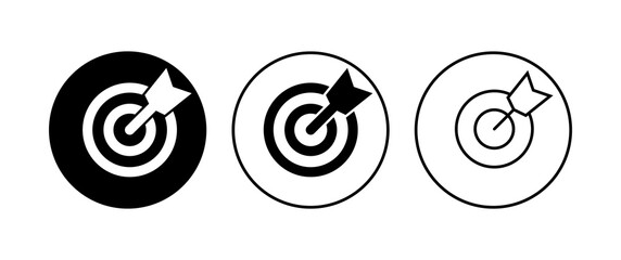 Target icon set. goal icon vector. target marketing icon vector