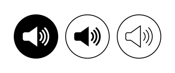 Speaker icon set. volume icon vector. loudspeaker icon vector. sound symbol