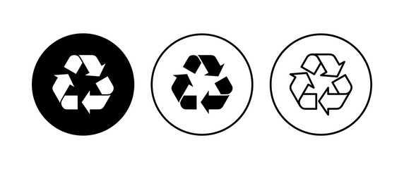 Recycle icon set. Recycling vector icon.