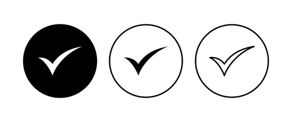 Check mark set. Check mark icon. Tick mark symbol vector