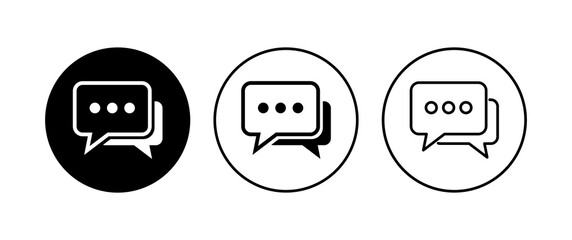 Chat icon set. speech bubble icon. comment icon vector. message. contact us