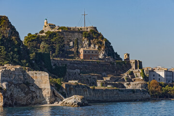 Old Venetian fortress in Corfu town Greece