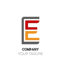 E Letter Logo Template vector icon illustration design