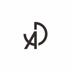 Letter DA logo, initials icon