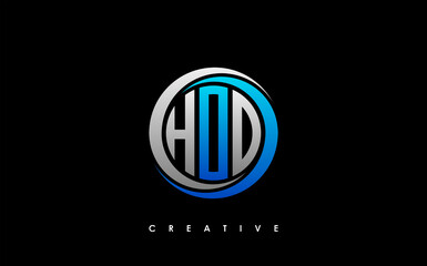 HOD Letter Initial Logo Design Template Vector Illustration