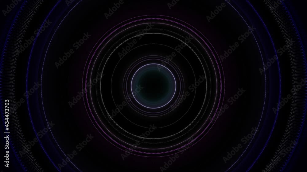 Canvas Prints 3d render abstract futuristic background, tunnel digital circle with colorful light. abstract circui