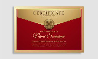 Certificate Premium template awards diploma background