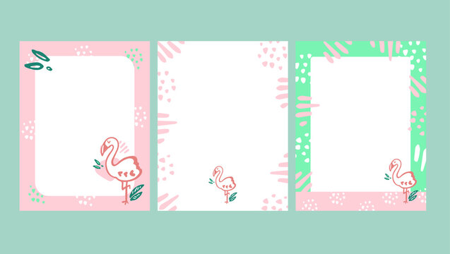 フラミンゴのイラスト　カード
