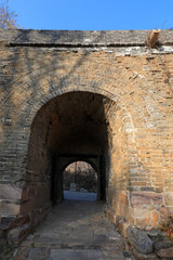 Fototapeta na wymiar The architectural landscape of great wall gate in mountainous area