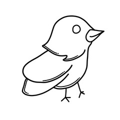 Bird Doodle vector icon. Drawing sketch illustration hand drawn cartoon line eps10