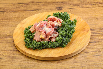 Raw chicken stomach for cooking
