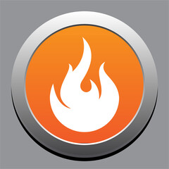 Red hot fire / flame heat or spicy food symbol flat vector icon for apps and websites