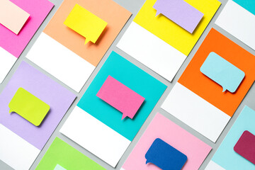 Paper craft art of speech bubble icon