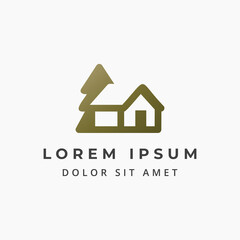 Simple modern home and house logo icon