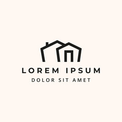Simple modern home and house logo icon