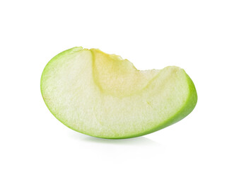 green apple on white background
