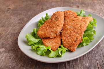 Traditional chicken schnitzel