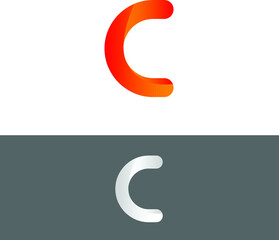 Naklejka premium C Letter Alphabet Abstract vector text logo