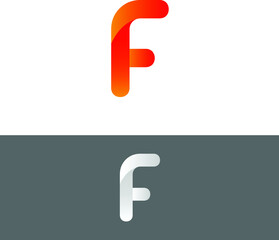 F Letter Alphabet Abstract vector text logo