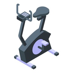 Exercise bike icon. Isometric of Exercise bike vector icon for web design isolated on white background
