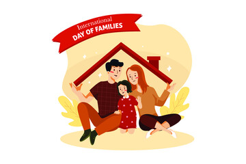 International Day of Families Illustration concept. Flat illustration isolated on white background.
