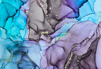 Alcohol ink art.Mixing liquid paints. Modern, abstract colorful background, wallpaper. Marble texture.Translucent colors