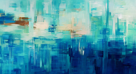 Artistic texture, irregular messy strokes on canvas. Fascinating, expressive color composition in white and blue tones in a dynamic manner. Abstract grungy backgrounds, light hand drawn pattern, wall 