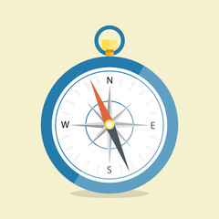 Vector illustration. Compass are isolated on a simple background. Flat style  © andry7