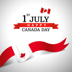 Vector Illustration of Canada day.  
