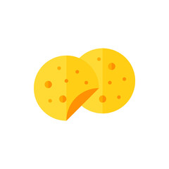 Chips, Tortilla Flat Icon Logo Illustration Vector Isolated. Mexican Food and Restaurant Icon-Set. Suitable for Web Design, Logo, App, and Upscale Your Business.