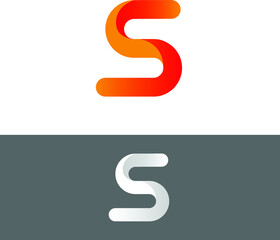 S Letter Alphabet Abstract vector text logo