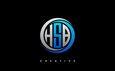 HSB Letter Initial Logo Design Template Vector Illustration