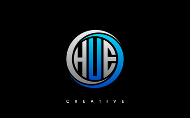 HUE Letter Initial Logo Design Template Vector Illustration