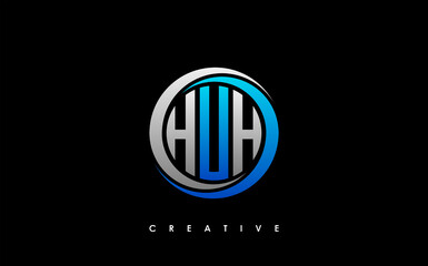 HUH Letter Initial Logo Design Template Vector Illustration