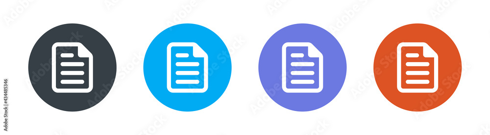 Aufkleber Paper document page icon vector element. Agreement file symbol.